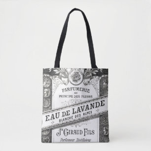 Bolso De Tela Publicidad de perfume de tipografía de época