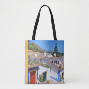 Bolso De Tela Pueblo acuarela