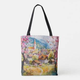 Bolso De Tela Pueblo de primavera