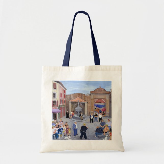 Bolso De Tela Pueblo en Provence (Frente)