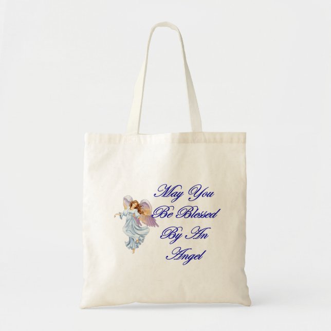 Bolso De Tela Puede usted ser bendecido por un ángel (Frente)