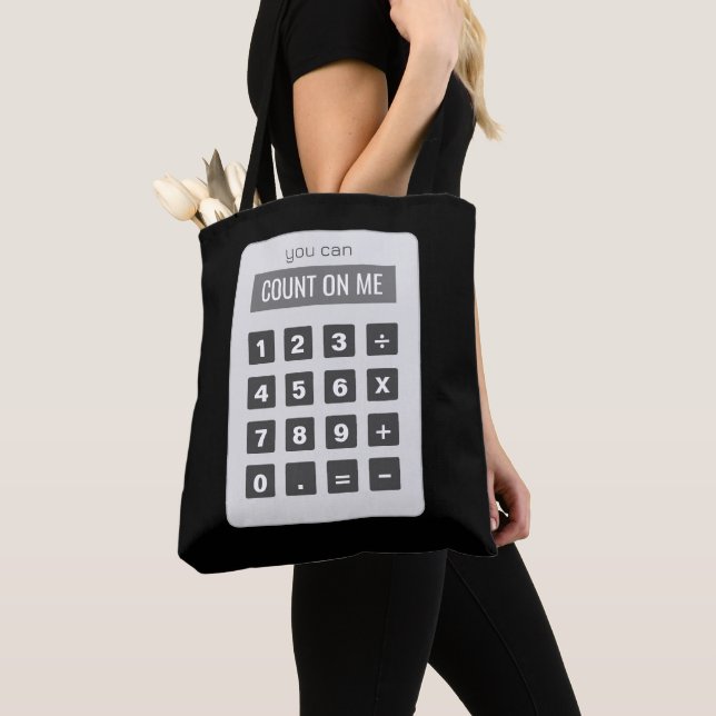 Bolso De Tela Puedes contar conmigo una graciosa calculadora de  (Detalle)