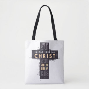 Bolso De Tela Puedo Hacer Todas Las Cosas A Través De Jesucristo