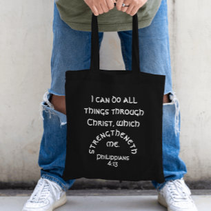 Bolso De Tela Puedo hacer todas las cosas Filipenses 4 Versículo