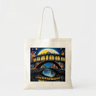 Bolso De Tela Puente bajo luz de la luna 4