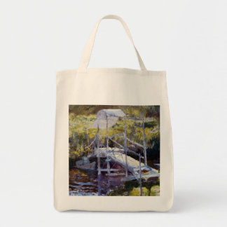Bolso De Tela Puente blanco por John Twachtman