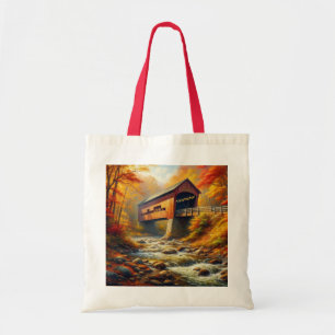 Bolso De Tela puente clásico cubierto de otoño