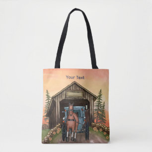 Bolso De Tela Puente Cubierto Sunrise