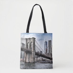 BOLSO DE TELA PUENTE DE BROOKLYN DURANTE EL DÍA