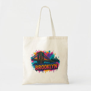 Bolso De Tela Puente de Brooklyn Graffiti Pop Art – Urbano Color