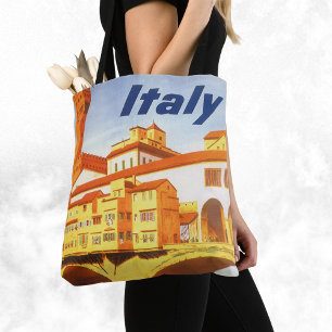 Bolso De Tela Puente de Florencia Firenze Italia Viajes Antiguos