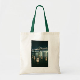 Bolso De Tela Puente de la bahía de Oakland en la noche