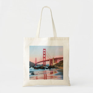 Bolso De Tela Puente de la puerta de oro tira almohada