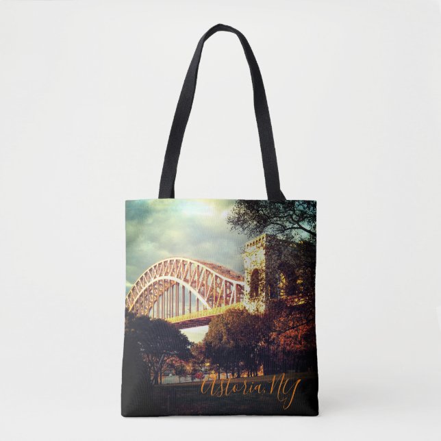 Bolso De Tela Puente De La Puerta Del Infierno En Otoño, Astoria (Anverso)