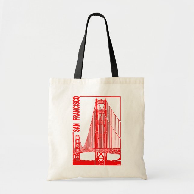 Bolso De Tela Puente de la Puerta Dorada de San Francisco (Frente)