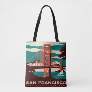 Bolso De Tela Puente Golden Gate estilo vintage de San Francisco