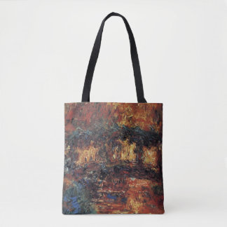 Bolso De Tela Puente Japonés de Claude Monet, Arte Antiguo Fino