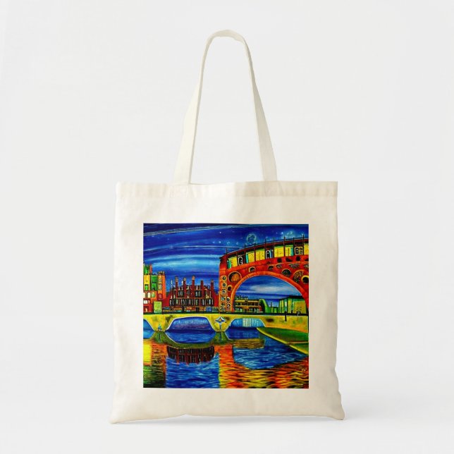 Bolso De Tela Puente reflejado 1 (Frente)