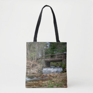 Bolso De Tela Puente sobre carrera de hickory