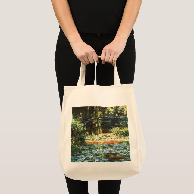 Bolso De Tela Puente sobre el estanque acuático de Claude Monet (Anverso (producto))