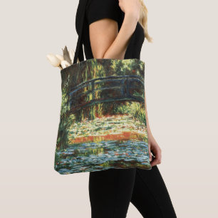 Bolso De Tela Puente sobre el estanque acuático de Claude Monet