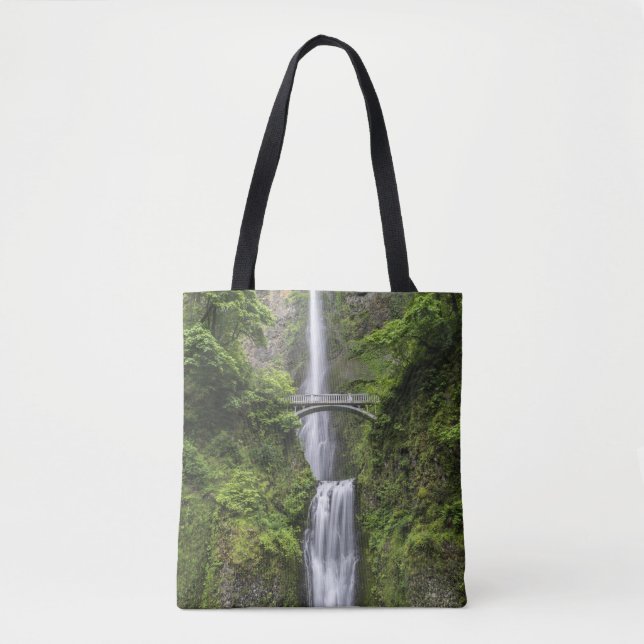 Bolso De Tela Puente sobre paisaje de la cascada (Anverso)
