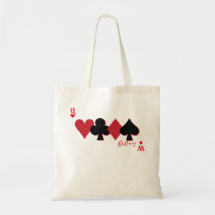 Bolso De Tela Puente y póquer de tarjetas de reproducción mono