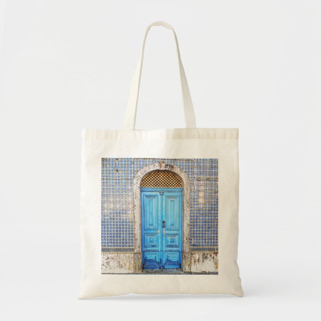 Bolso De Tela Puerta azul de Portugal (Frente)