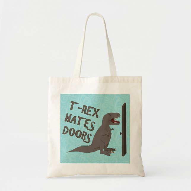 Bolso De Tela Puerta de odio T-Rex (Frente)