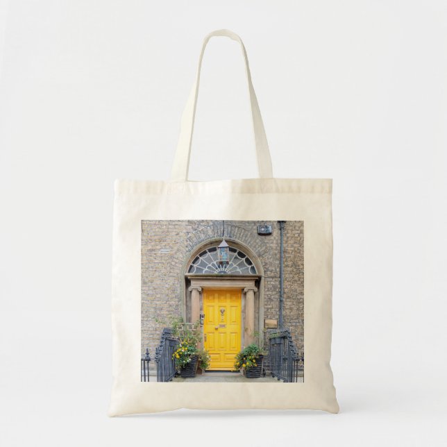 Bolso De Tela Puerta georgiana amarilla en Dublín (Frente)