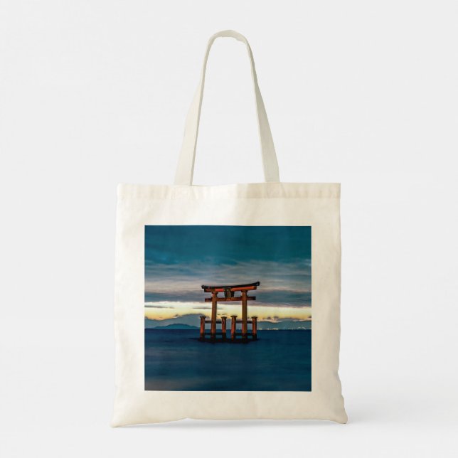 Bolso De Tela Puerta Shinto-Torii-Japonesa (Reverso)