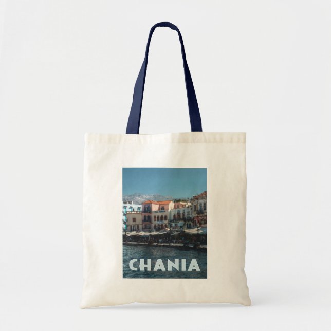 Bolso De Tela Puerto de Chania, Grecia Creta (Frente)