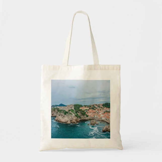Bolso De Tela Puerto de Dubrovnik y centro de la ciudad (Frente)