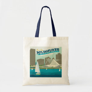 Bolso De Tela Puerto de Milwaukee Wisconsin   Ciudad de Brew