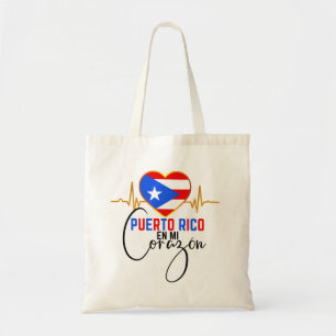 Bolso De Tela Puerto Rico en mi Corazón Orgullo Puertorriqueño