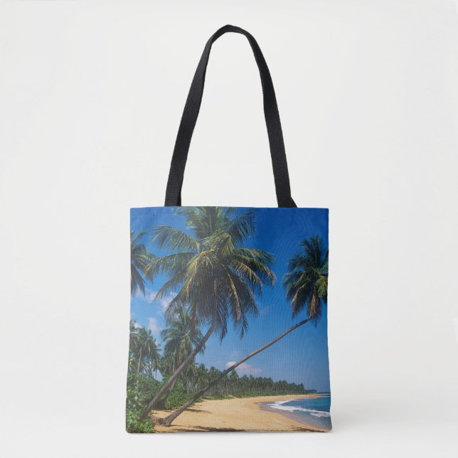 Bolso De Tela Puerto Rico, Isla Verde, palmeras (Anverso)