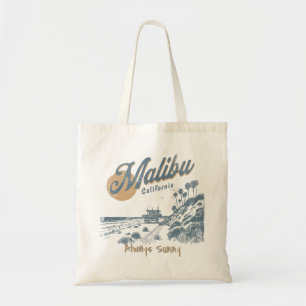 Bolso De Tela Puesta de sol costera vintage de Malibú California