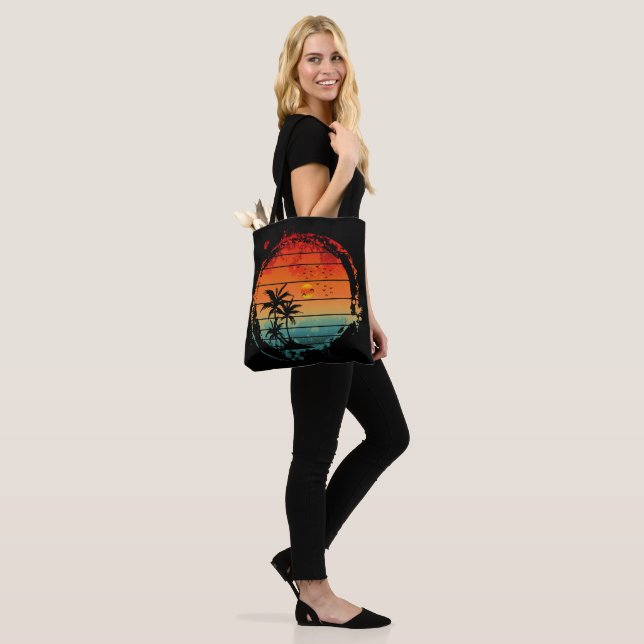 Bolso De Tela puesta de sol de moda con palmera (Puesto)