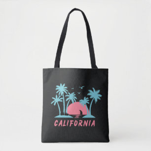 Bolso De Tela Puesta de sol en la playa de California 