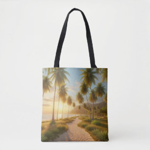 Bolso De Tela Puesta de sol en la playa del Caribe/tropical/Hawa