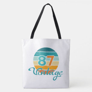 Bolso De Tela Puesta de sol retro 87 vintage desgastada