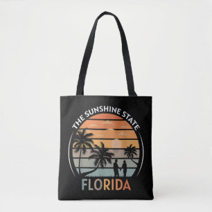 Bolso De Tela Puesta de sol vintage de playa de verano en Florid