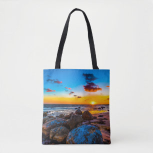 Bolso De Tela Puesta del sol en el mar