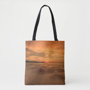 Bolso De Tela Puesta del sol en una playa tailandesa