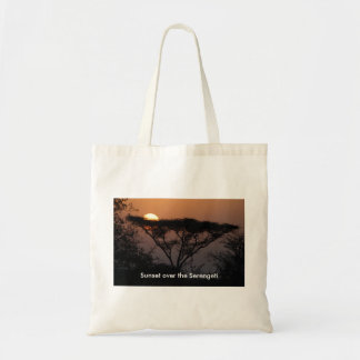 Bolso De Tela Puesta del sol sobre Serengeti