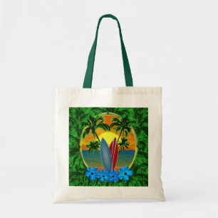 Bolso De Tela Puesta del sol y tablas hawaianas