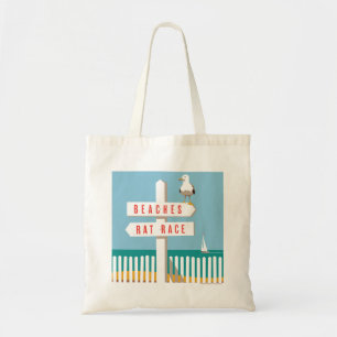 Bolso De Tela Puesto de Rótulo de playa