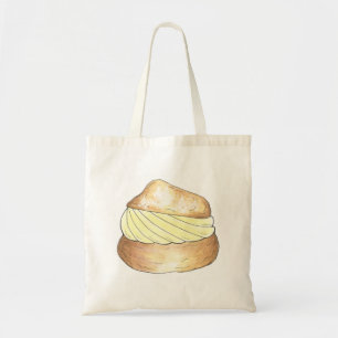 Bolso De Tela Puff de crema Puff Creampuff Tote de postre