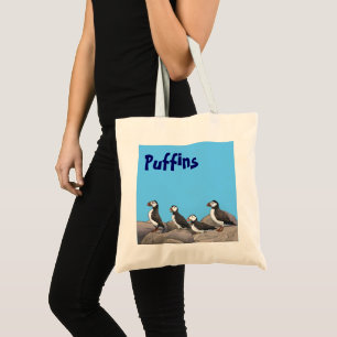 Bolso De Tela Puffins atlánticos