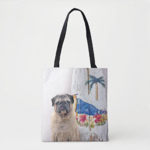 Bolso De Tela Pug de superficie